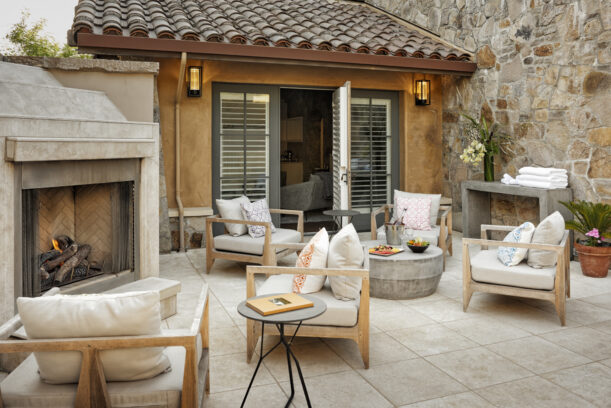 outdoor space at the spa.