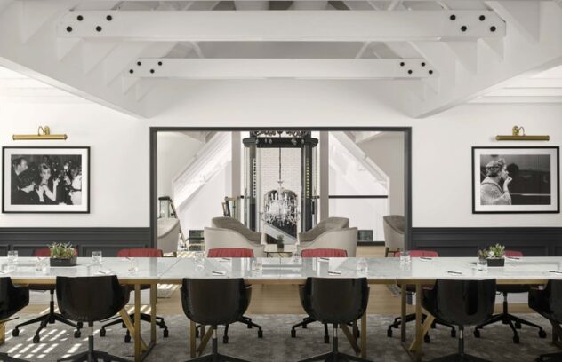 interior of a meeting room at the estate.