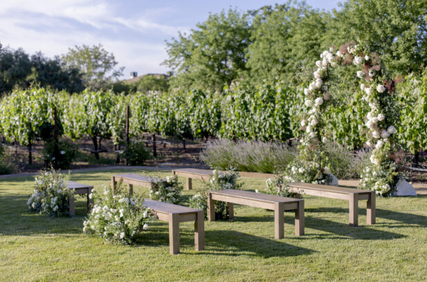 the vineyard outdoor reception.